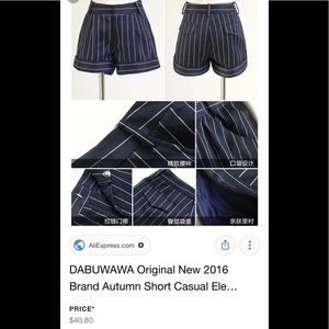 Wawa Shorts Gray with Pink Pinstripes. Too cute😉